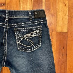 Low rise straight leg jeans